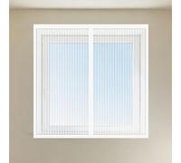 Cortinas Mosquitera Ventana 75 x 110 cm Mantiene Insectos, Moscas y Mosquitos Fuera Cortinas Mosquitera Ventana Lavables Adecuada para Decoración Del Hogar, Blanco