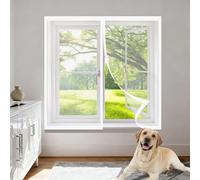 Cortinas Mosquitera Ventana 90 x 110 cm Protección Contra Mosquitos y Moscas Mosquitera sin Taladrar Fácil Instalación Adhesiva para Todas Las Ventanas, Blanco