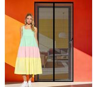 Cortinas Mosquiteras para Puertas 120 x 185 cm Imanes para Un Autocierre Anti Mosquito Insecto Mosquiteras Lejos de Los Mosquitos para Todos Los Tamaños de Puertas, Negro