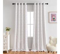 Cortinas opacas con borlas de la marca Unyqoos®, con aislamiento térmico, juego de 2 (245 x 140 cm) para dormitorio