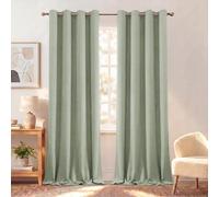 Cortinas opacas con ojales - 2 unidades - Cortinas térmicas para salón y dormitorio - Modernas - Cortinas que absorben el sonido - Color verde salvia