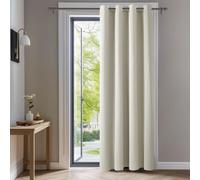 Cortinas opacas Deconovo, color beige claro, con ojales, ideales para dormitorios – Tamaño: 290 cm de alto x 140 cm de ancho (paquete de 1)