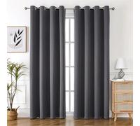 Cortinas opacas grises modernas para dormitorios y salones, con aislamiento térmico y capacidad de oscurecimiento, de 280 x 260 cm, juego de 2 paneles