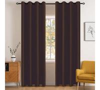Cortinas opacas Unyqoos®, con aislamiento acústico – Juego de 2 cortinas, cada una con 8 ojales de acero inoxidable pulido, que bloquean hasta el 80% de la luz, ideales para dormitorios, salones y bal