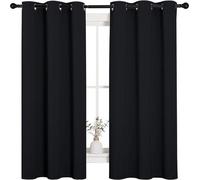 Cortinas opacas Unyqoos® con ojales metálicos – Juego de 2 unidades, 42 x 63 pulgadas, color , tejido triple para una protección del 85-99% contra la luz y los rayos UV, ojales de 4 cm de diámetro