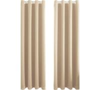 Cortinas opacas Unyqoos®, juego de 2 unidades, 160 x 132 cm, 100% poliéster, con ojales (8 ojales de metal por cortina, diámetro exterior 6 cm, diámetro interior 4 cm), de tres capas, en varios colore