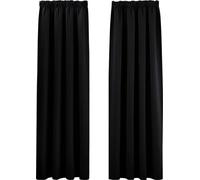 Cortinas opacas Unyqoos®, juego de 2 unidades, color – cortinas térmicas opacas de 245 x 140 cm (alto x ancho), 230 g/m², que bloquean entre el 85% y el 95% de la luz, con aislamiento térmico y acústi