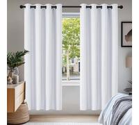 Cortinas opacas Unyqoos® (pack de 2) – completamente opacas gracias a la capa negra intermedia, con aislamiento térmico y reducción de ruido, 12 ojales de metal (diámetro 4 cm), ideales para salones y