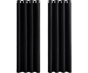 Cortinas opacas Unyqoos® (pack de 2) de 175 x 140 cm cada una, completamente opacas, fabricadas con un tejido grueso de 230 g/m², que bloquea entre el 85% y el 95% de la luz, con propiedades aislantes
