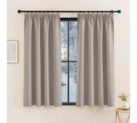 Cortinas opacas Unyqoos® (pack de 2) para dormitorio: aislamiento térmico, insonorización y protección contra la luz, lavables a máquina