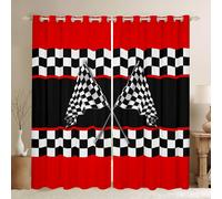 Cortinas para coche de carreras, 2 paneles, 132x160 cm, con un nivel de oscurecimiento del 30-50%