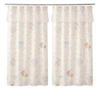 Cortinas para litera de 2 paneles, 45 pulgadas, cortinas para cama tipo loft, filtrado de luz y protección de la privacidad, decoración de dormitorio con estampado de conejo floral fresco para niñas