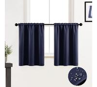 Cortinas para litera para parte inferior de niños, adolescentes y niños, juego de 2 paneles con aislamiento térmico, bloqueo de frío, cortinas opacas cortas de privacidad para baño, dormitorio pequeño