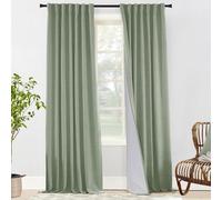 Cortinas Saliegro, 274 cm de largo, juego de 2 paneles. Grandes cortinas decorativas opacas, ideales para Navidad, que bloquean la luz de las ventanas y son perfectas para el salón