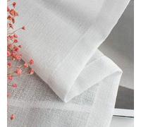 Cortinas semitransparentes Unyqoos® de lino sintético para dormitorios y salones, que permiten el paso de la luz pero ofrecen privacidad, ideales para barras de cortinas o sistemas de cuerda