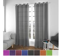 Cortinas Translúcidas ,Cortinas para Salón Moderna 140x260cm. Elegantes y Modernas, 2 Piezas con Ojales Plateados. Ideal para Dormitorio, Comedor, Sala de Estar, Cocina