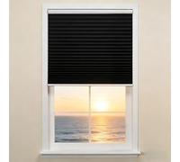 Cortinas Venecianas 50 x 70 cm Impermeable, para Sujeción con Pinzas, Ajuste Fácil, Térmico, Protección Visual Genérico Ppersianas para Casa, Ventanas, Puertas, Salón, Negro
