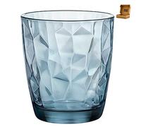 Cosecha Privada 6 Vasos Diamond - Envio 24h - 6 x Vasos elegantes 39 e agua de cristal, con acabado de diamantes - Vaso Whisky Azul (Blue)