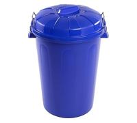 COSHANO Cubo de Basura con asa metálica 100L Litros Para exterior e interior almacenaje de agua - Fabricado en plástico Resistente. Ideal para el hogar, trabajo, hostelería, etc (Azul)