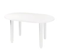COSHANO Mesa de Jardin Oval 130x90cm de Resina Auxiliar Exterior desmotable portatil