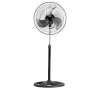 COSHANO Ventilador de pie pedestal18 pulgadas aspa metálico giratorio 3 velocidades silencioso negro