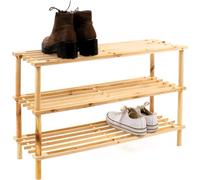 COSHANO Zapatero de madera 3 niveles, organizador armario para zapatos estante zapatera Habitación o pasillo