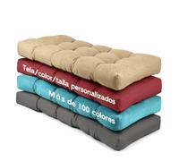 cosi-coussin Cojín de banco personalizado, impermeable, antideslizante, para interiores y exteriores, cómodo cojín de espuma de alta resistencia para banco de jardín con cojín de asiento de ventana
