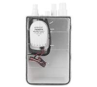 Cosiki Bomba de Sumidero de Ducha 750GPH con Interruptor Automático, Caja de Drenaje de Sentina de Entrada Múltiple para Barco Marino, ABS, 12V/24V, 1 Unidad (12V)