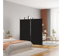 Cosisti Biombo Separador de 2 Paneles, Biombo Divisor 175 x 180 cm, Decoración Elegante, Separador de Ambientes Plegable, Divisor de Habitaciones, Negro