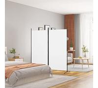 Cosisti Biombo Separador de 2 Paneles, Biombo Divisor 175 x 180 cm, Decoración Elegante, Separador de Ambientes Plegable, Divisor de Habitaciones, Blanco