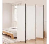Cosisti Biombo Separador de 5 Paneles, Biombo Divisor 250 x 220 cm, Decoración Elegante, Separador de Ambientes Plegable, Divisor de Habitaciones, Blanco-2