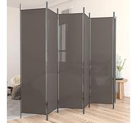 Cosisti Biombo Separador de 6 Paneles, Biombo Divisor 300 x 200 cm, Decoración Elegante, Separador de Ambientes Plegable, Divisor de Habitaciones, Antracita-2