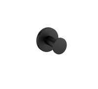 COSMIC Architect Sp Colgador de Pared de Diseño Circular y Minimalista. Gancho Individual para Toallas con Sujeción por Tornillos. Accesorio de Metal para el Baño Color Negro Mate