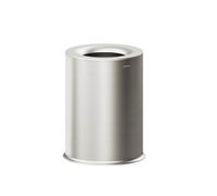 COSMIC Architect Sp Papelera de Baño y Cocina Sin Tapa Fabricada en Metal de Diseño Moderno y 5L de Capacidad. Cubo de Basura Redondo y Pequeño para Aseo de Color Acero Inoxidable Mate