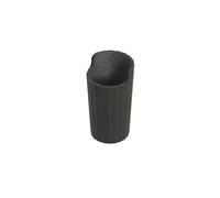 Cosmic Avenir Vaso Portacepillos para Encimera de Baño con Diseño Contemporáneo y Poligonal. Soporte para Cepillos de Dientes de Plástico Reciclado de Color Negro Natur