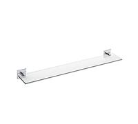 COSMIC - Estante Vidrio Baño | Acabado Cromo | Fácil Instalación - Sujeción con y Sin Tornillos | Medidas 60 x 10,5 x 5,5 cm