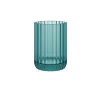 COSMIC Lido Vaso Portacepillos para Encimera de Baño con Diseño Contemporáneo y Circular. Soporte para Cepillos de Dientes de Cristal de Color Ámbar Rosa