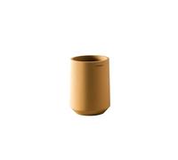 COSMIC Saona Portacepillos de Dientes para Encimera de Diseño Elegante Fabricado en Resina. Vaso para Cepillo de Dientes. Recipiente Redondo para Lavabo de Color Naranja