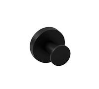 COSMIC Start Colgador de Pared de Diseño Circular y Contemporáneo. Gancho para Toallas con Sujeción por Tornillos. Accesorio de Metal para el Baño Color Negro Mate