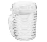 COSMOBETTY Dispensador de Aceite de Plástico Reutilizable de 450ml Gran Capacidad y Diseño Moderno para Cocina y Soporte para Vinagre y Aceite