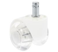 COSMOBETTY Ruedas de Silla de Oficina, Rueda Giratoria de 2 Pulgadas, Doble Rueda Transparente de PU con Resorte, Resistente para Muebles y Sillas de Escritorio