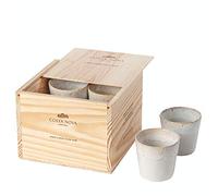 Costa Nova, Grespresso colección, Vajilla elegante, gres, Caja regalo en madera 8 tazas lungo, blanco, 0