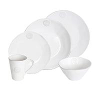 Costa Nova, Nova colección, Vajilla elegante, gres, Juego de vajilla completa 5 piezas, 1 persona, blanco,