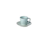 Costa Nova, Nova colección, Vajilla elegante, gres, Taza café y platillo, turquesa, 0.07 L, 6 piezas