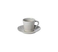 Costa Nova, Nova colección, Vajilla elegante, gres, Taza té y platillo, gris claro, 0.19 L, 6 piezas