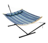 Costoffs Hamaca con Soporte y Almohada XXL Hamaca Hamaca con Soporte de Metal para 2-3 Columpio Colgante