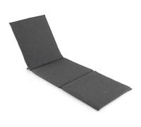 COSTWAY Cojin Tumbona 182X59X4,5Cm, Colchoneta Tumbona Exterior Impermeable con Correas de Fijación, Cierre de Gancho y Bucle, Colchón Tumbona Exterior Piscina Playa Terraza Balcón (Gris)