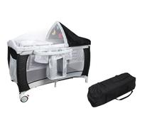 COSTWAY: Cuna de viaje para bebé, cuna plegable, cuna de viaje para niños, cuna de viaje infantil, corralito para bebés + cambiador con función de balanceo, color