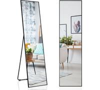 COSTWAY - Espejo de cuerpo completo de 160 x 40 cm, espejo de pie 3 en 1 y espejo de pared, espejo de tocador, espejo de vestidor para dormitorio, salón y recibidor, color