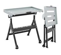 COSTWAY Mesa de Soldadura Plegable, Carro Herramientas con Ruedas, Altura Ajustable en 4 Niveles y Inclinable de 5 Ángulos de Inclinación, Banco de Trabajo de Soldadura Plegable y Portátil